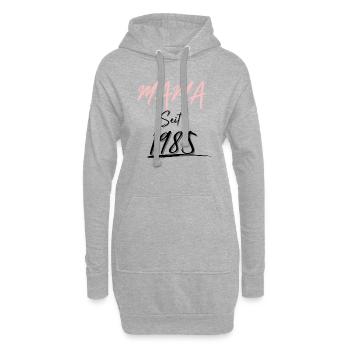 MAMA Seit 1985 - Hoodie-Kleid - Grau meliert - Vorne