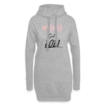 MAMA Seit 2021 - Hoodie-Kleid - Grau meliert - Vorne