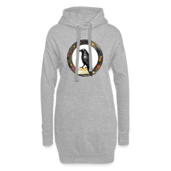 Der Rabe - Hoodie-Kleid - Grau meliert - Vorne