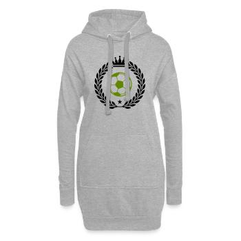 fußball wappen - Hoodie-Kleid - Grau meliert - Vorne