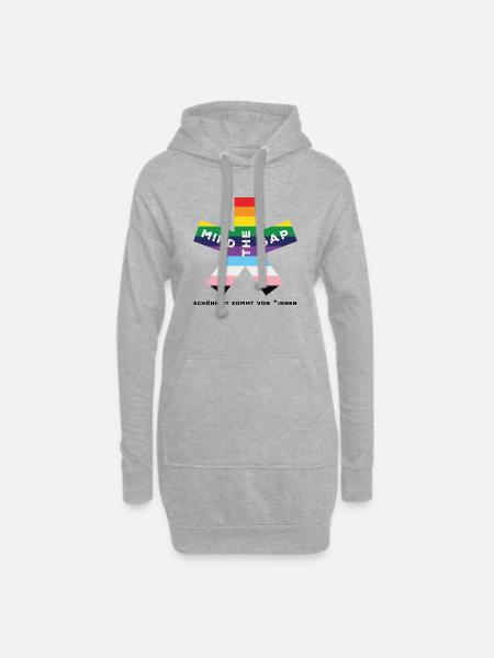 blockedTitle - Hoodie-Kleid - Grau meliert