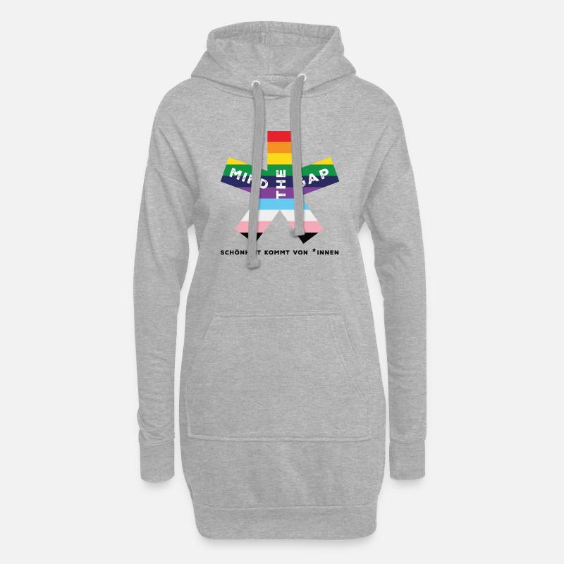 blockedTitle - Hoodie-Kleid - Grau meliert