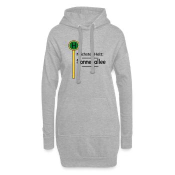 Nächster Halt Sonnenallee - Hoodie-Kleid - Grau meliert - Vorne