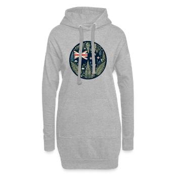 Nouvelle-Zélande Aotearoa Kiwi 8 - Sweat-shirt à capuche long Femme - gris chiné - Devant
