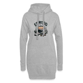 Préparez vous-même un expresso - Sweat-shirt à capuche long Femme - gris chiné - Devant