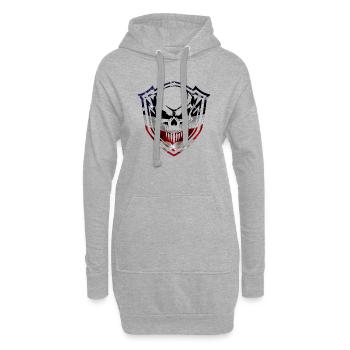 Armée, Guerre, Militaire, Uniforme, Force, Soldat Camouflage - Sweat-shirt à capuche long Femme - gris chiné - Devant