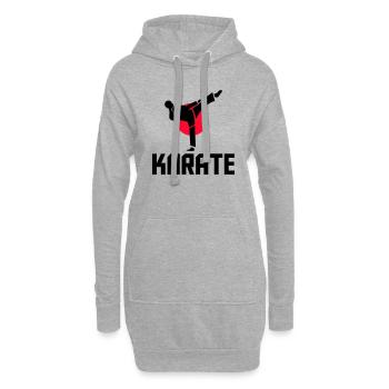karate - Hoodie-Kleid - Grau meliert - Vorne