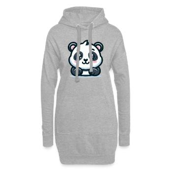 Panda Bear : Thème de dessin animé - Sweat-shirt à capuche long Femme - gris chiné - Devant
