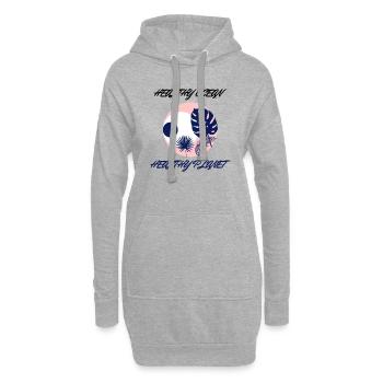 Marine Conservation - Sweat-shirt à capuche long Femme - gris chiné - Devant