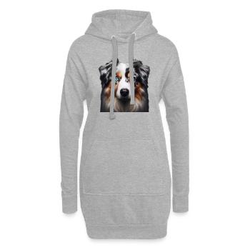 Berger australien - Sweat-shirt à capuche long Femme - gris chiné - Devant