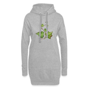 Efeu (Hedera helix) - Hoodie-Kleid - Grau meliert - Vorne