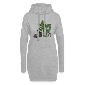 Économiseur vert - Sweat-shirt à capuche long Femme - gris chiné - Devant