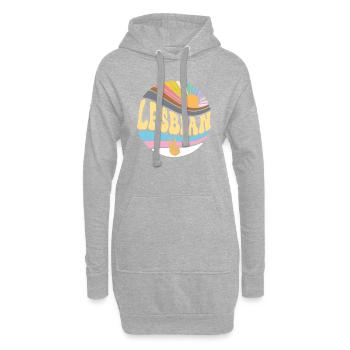 Vintage Lesbian Pride Month - Groovy LGBT Gay - Sweat-shirt à capuche long Femme - gris chiné - Devant