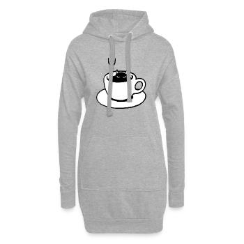 Kaffeeteufel - Hoodie-Kleid - Grau meliert - Vorne
