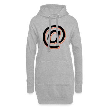 At Zeichen - 2 Farben - Hoodie-Kleid - Grau meliert - Vorne