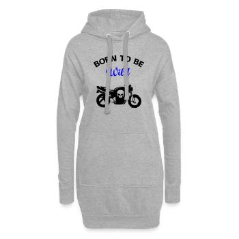 motorrad - Hoodie-Kleid - Grau meliert - Vorne