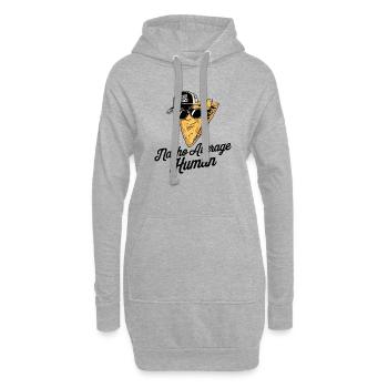 Nacho Durchschnittlicher Mensch - Hoodie-Kleid - Grau meliert - Vorne