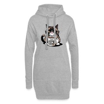 I hate morning people or mornings or people - Hoodie-Kleid - Grau meliert - Vorne