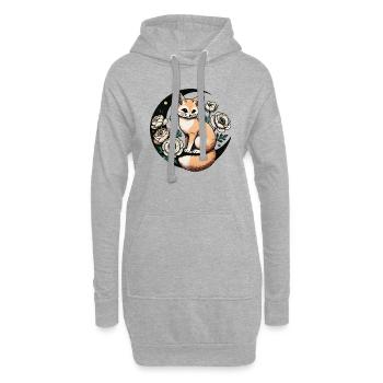Fennek - Hoodie-Kleid - Grau meliert - Vorne