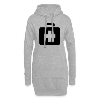 Doctor's kit - Hoodie Dress - heather grey - Front