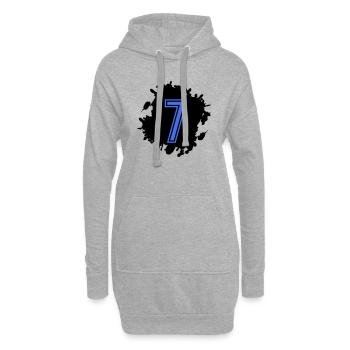 Emplacement 7 - Sweat-shirt à capuche long Femme - gris chiné - Devant
