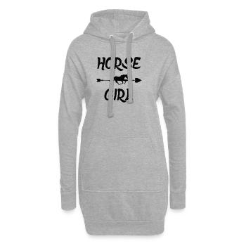 Pferde Sport Dressur Springreiten - Hoodie-Kleid - Grau meliert - Vorne