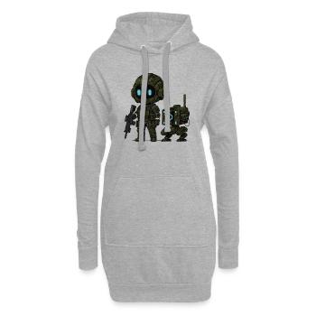 Nova-Sentinel mit Sidekick Byte! - Hoodie-Kleid - Grau meliert - Vorne