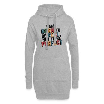 je suis vrai pas parfait - humour - Sweat-shirt à capuche long Femme - gris chiné - Devant