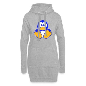 Mignon Penguin Siège Bébé Enfant Tout-petit Timide - Sweat-shirt à capuche long Femme - gris chiné - Devant