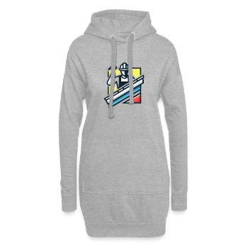 Dachdecker Symbol - Hoodie-Kleid - Grau meliert - Vorne