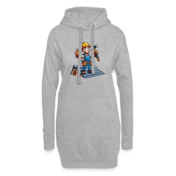 dachdecker - Hoodie-Kleid - Grau meliert - Vorne