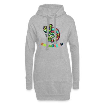 Chamäleon - Hoodie-Kleid - Grau meliert - Vorne