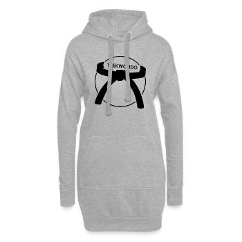 Taekwondo Taekwando Taekwondo-kup ceinture noire - Sweat-shirt à capuche long Femme - gris chiné - Devant