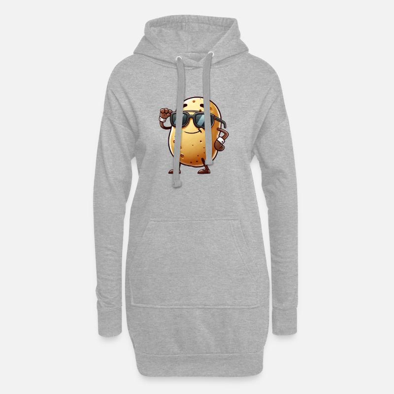 Kartoffel Comic - Hoodie-Kleid - Grau meliert