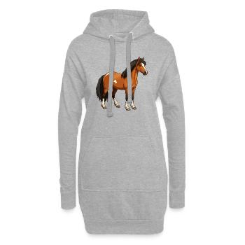 Moulinet New Forest Pony - Sweat-shirt à capuche long Femme - gris chiné - Devant