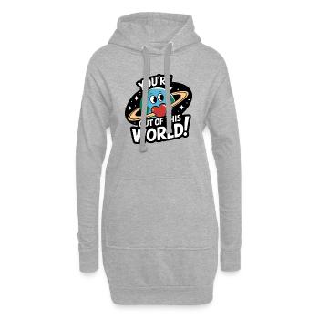 Vous êtes hors de ce monde - Sweat-shirt à capuche long Femme - gris chiné - Devant