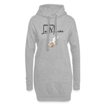 Équipe de La mariée - Sweat-shirt à capuche long Femme - gris chiné - Devant