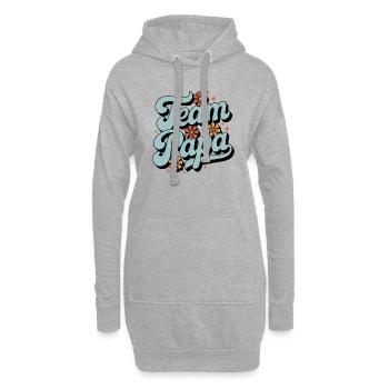 Team Papa Retro-T-Shirt - Hoodie-Kleid - Grau meliert - Vorne