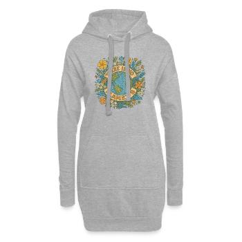 Es gibt keinen Planeten b - Hoodie-Kleid - Grau meliert - Vorne