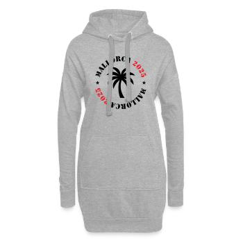 Mallorca 2025 Palme - Hoodie-Kleid - Grau meliert - Vorne