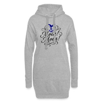 Moin Moin Spruch - Hoodie-Kleid - Grau meliert - Vorne
