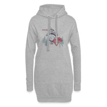 Schwarzwald - Hoodie-Kleid - Grau meliert - Vorne