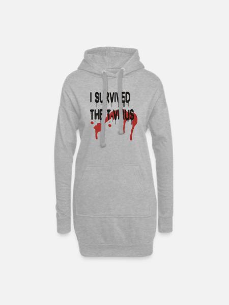 T-Virus - Hoodie-Kleid - Grau meliert