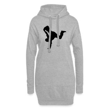 break06 - Hoodie-Kleid - Grau meliert - Vorne