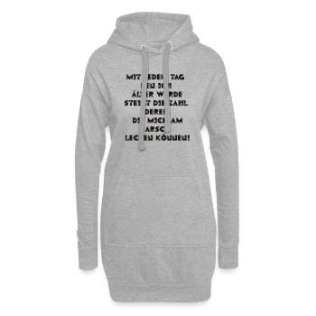 mit_jedem_tag2 - Hoodie-Kleid - Grau meliert - Vorne