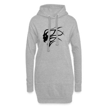evil spirit - Hoodie-Kleid - Grau meliert - Vorne