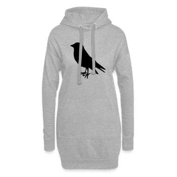 oiseau oiseaux oiseaux tôt - Sweat-shirt à capuche long Femme - gris chiné - Devant