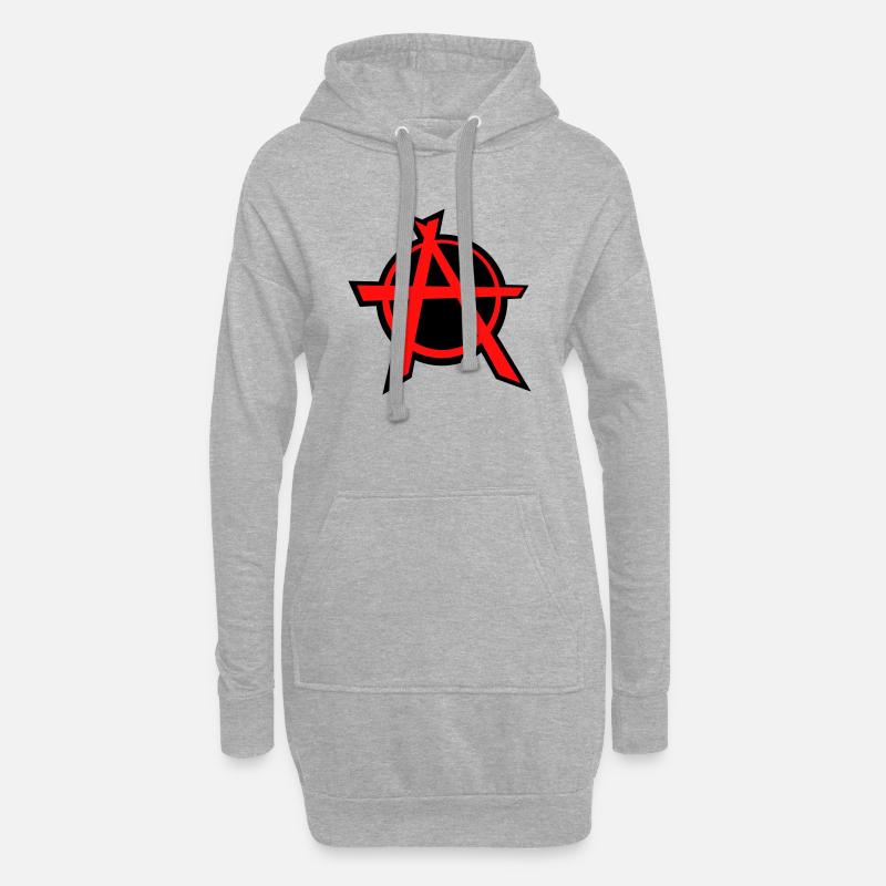Anarchist - Hoodie-Kleid - Grau meliert