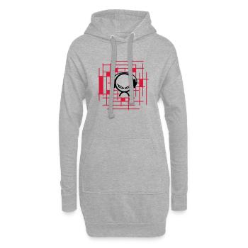 dj - Hoodie-Kleid - Grau meliert - Vorne