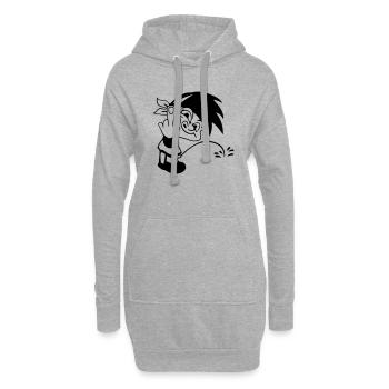 pisser 2 - Hoodie-Kleid - Grau meliert - Vorne
